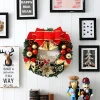 Christmas Wreath Hanging Ornament Christmas Wreath Christmas Ball Ornaments Handmade Floral Christmas Wreath for Christmas Indoor Outdoor Decor