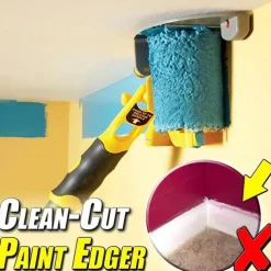 Clean-Cut Paint Edger Roller Brush Painting Safe Tools Set for Wall Ceiling