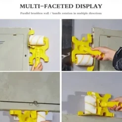 Clean-Cut Paint Edger Roller Brush Painting Safe Tools Set for Wall Ceiling