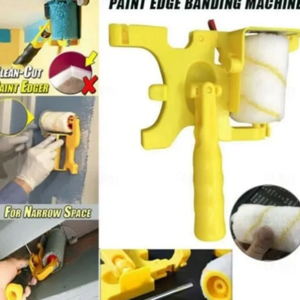 Clean-Cut Paint Edger Roller Brush Painting Safe Tools Set for Wall Ceiling