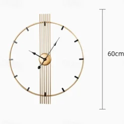 Clock Round Wall Clock Non Ticking Quartz Decorative Wall Watch Clock for Living Room Kitchen Home Office 60 cm