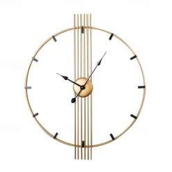 Clock Round Wall Clock Non Ticking Quartz Decorative Wall Watch Clock for Living Room Kitchen Home Office 60 cm