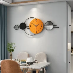 Clocks Light Luxury Modern Minimalist Clocks Home Restaurant Wall Decorations Mural Creative Living Room Wall Clocks 80*29CM 100*40CM