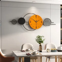Clocks Light Luxury Modern Minimalist Clocks Home Restaurant Wall Decorations Mural Creative Living Room Wall Clocks 80*29CM 100*40CM