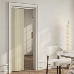 Closet Curtains, Door Curtains for Doorways, Pleated Folding Doors Curtain for Closet and Room Divider, 1 Panel