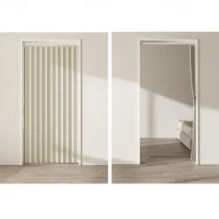 Closet Curtains, Door Curtains for Doorways, Pleated Folding Doors Curtain for Closet and Room Divider, 1 Panel
