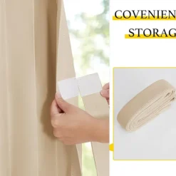 Closet Curtains, Door Curtains for Doorways, Pleated Folding Doors Curtain for Closet and Room Divider, 1 Panel