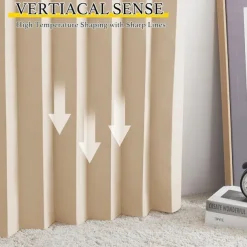 Closet Curtains, Door Curtains for Doorways, Pleated Folding Doors Curtain for Closet and Room Divider, 1 Panel