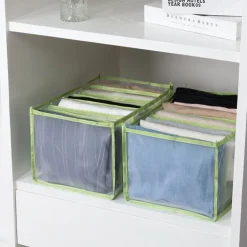 Closet Underwear Organizer Underwear Drawer Organizer Foldable Closet Clothes Dividers Nylon Dresser Compartments Storage Box Set Fit for Bras Socks Underpants Panties and Ties Organization