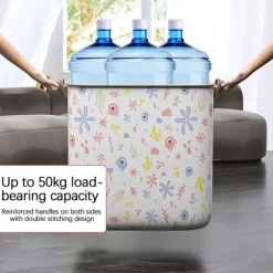 Clothes Storage Bags Large Capacity, Closet Organizers and Storage Bins, Foldable Wardrobe Storage with Lids and Handles for Blanket Comforter Clothing Bedding, Containers Box (L)