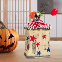 Clown in a Box - Jumping Clown Accessory for Garden, Outdoor, Indoor, Haunted House