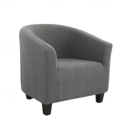 Club Chair Cover Barrel Burgundy Chair Slipcover Stretch Tub Chair Slipcover, Arm Chair Sofa Cover For Dogs Pet,Washable Couch Furniture Protector Soft Durable