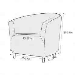 Club Chair Cover Barrel Burgundy Chair Slipcover Stretch Tub Chair Slipcover, Arm Chair Sofa Cover For Dogs Pet,Washable Couch Furniture Protector Soft Durable