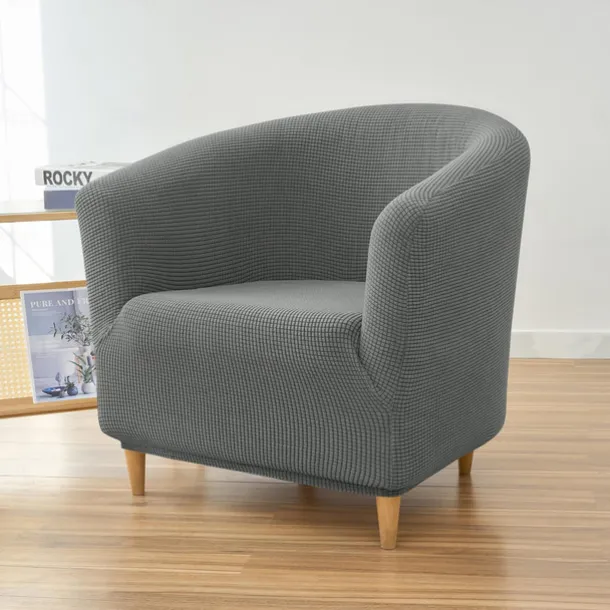 Club Chair Cover Barrel Chair Slipcover Burgundy Stretch Tub Chair Slipcover, Arm Chair Sofa Cover For Dogs Pet, Washable Couch Furniture Protector Soft Durable