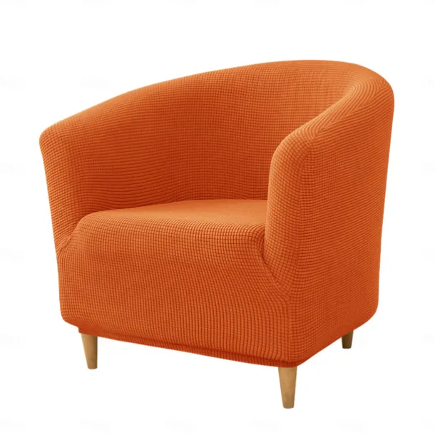 Club Chair Cover Barrel Chair Slipcover Burgundy Stretch Tub Chair Slipcover, Arm Chair Sofa Cover For Dogs Pet, Washable Couch Furniture Protector Soft Durable