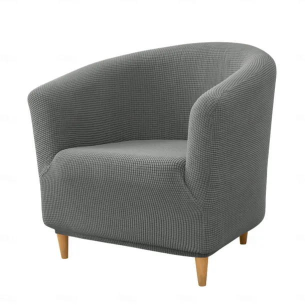 Club Chair Cover Barrel Chair Slipcover Burgundy Stretch Tub Chair Slipcover, Arm Chair Sofa Cover For Dogs Pet, Washable Couch Furniture Protector Soft Durable