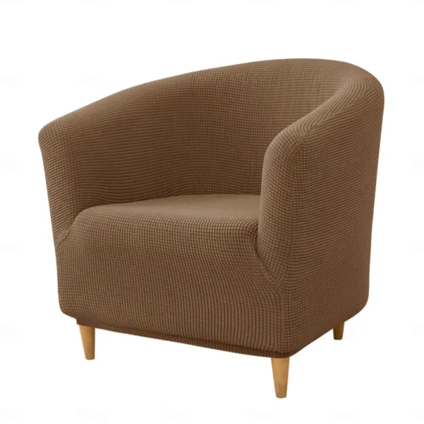 Club Chair Cover Barrel Chair Slipcover Burgundy Stretch Tub Chair Slipcover, Arm Chair Sofa Cover For Dogs Pet, Washable Couch Furniture Protector Soft Durable