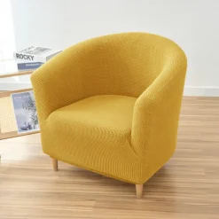 Club Chair Cover Barrel Chair Slipcover Burgundy Stretch Tub Chair Slipcover, Arm Chair Sofa Cover For Dogs Pet, Washable Couch Furniture Protector Soft Durable