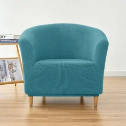 Club Chair Cover Barrel Chair Slipcover Burgundy Stretch Tub Chair Slipcover, Arm Chair Sofa Cover For Dogs Pet, Washable Couch Furniture Protector Soft Durable