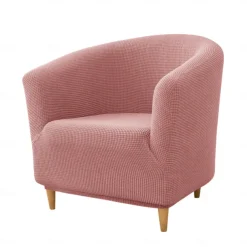 Club Chair Cover Barrel Chair Slipcover Burgundy Stretch Tub Chair Slipcover, Arm Chair Sofa Cover For Dogs Pet, Washable Couch Furniture Protector Soft Durable