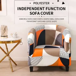 Club Chair Cover Barrel Chair Slipcover Stretch Tub Chair Slipcover, Arm Chair Sofa Cover For Dogs Pet,Washable Couch Furniture Protector Soft Durable