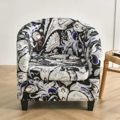 Club Chair Slipcover Barrel Chair Slipcover Stretch Armchair Covers Tub Chair Covers Sofa Cover Couch Furniture Protector With Seat Cushion Cover Couch Covers for Living Room