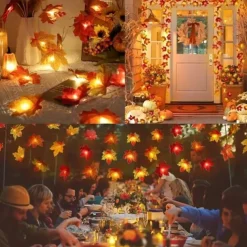 170CM Artificial Maple Vine, Fall Maple Leaf Garland, Outdoor Garden DIY Decoration, Wedding Festival Party Decoration, Autumn Thanksgiving Halloween Room Decor