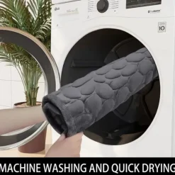 Cobblestone Embossed Bath Mat Non-slip , Memory Foam Pad, Washable Bath Rugs, Rapid Water Absorbent, Non-Slip, Washable, Thick, Soft And Comfortable Carpet For Shower Room