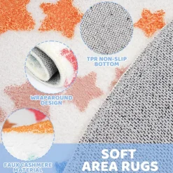 Cobblestone Floor Mat Door Mat Anti-Slip Hallway Carpets Smooth Stone Area Rugs Washable for Bedroom Living Room Kitchen Bathroom