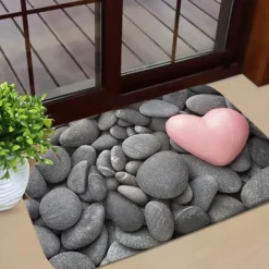 Cobblestone Pattern Door Mat Floor mats Washable Rugs Kitchen Mat Anti-Slip Non Skid Area Rug Front Livingroom Bedroom 1pc