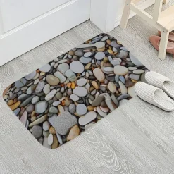 Cobblestone Pattern Door Mat Floor mats Washable Rugs Kitchen Mat Anti-Slip Non Skid Area Rug Front Livingroom Bedroom 1pc