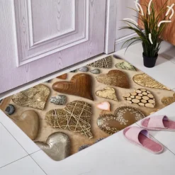 Cobblestone Pattern Door Mat Floor mats Washable Rugs Kitchen Mat Anti-Slip Non Skid Area Rug Front Livingroom Bedroom 1pc