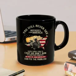 Coffee Mug Black Retro Vintage Ceramic Mug with Graphic Design 12oz/330ml Perfect Gift for Friends Mothers Day Wedding