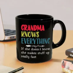 Coffee Mug Black Retro Vintage Ceramic Mug with Graphic Design 12oz/330ml Perfect Gift for Friends Mothers Day Wedding