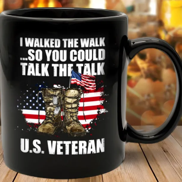 Coffee Mug 3D Print for Veterans Day,Black Mug Independence Day Black Mug For Memorial Day/The Fourth of July