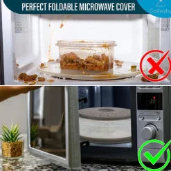 Collapsible Microwave Cover, Microwave Lid, Multifunctional Microwave Splatter Guard, Microwave Plate Cover With Steam Vent, Kitchen Gadgets, Kitchen Stuff