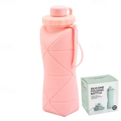Collapsible Silicone Water Bottle - Leakproof, BPA-Free & Food Grade - Perfect for Hiking & Travel