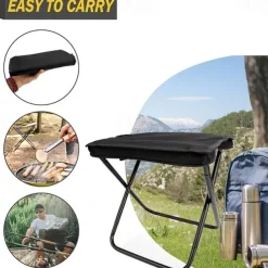 Collapsible Stool Portable Chair Lightweight Portable Stool for Adults Portable Chairs for Adults Holds Up to 330LBS Ideal for Camping Hiking Outdoors and Events