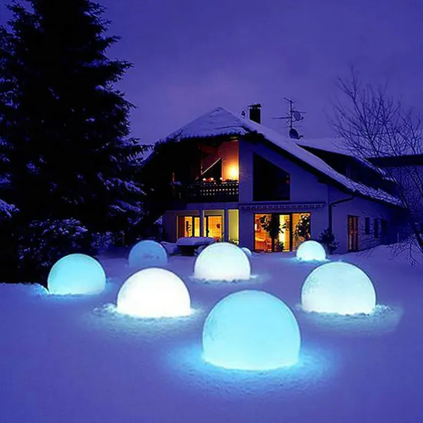 16-Color LED Pool Floating Light, LED Glowing Beach Ball 40cm 60cm Remote Control Waterproof Inflatable Floating Pool Light Yard Lawn Party Lamp