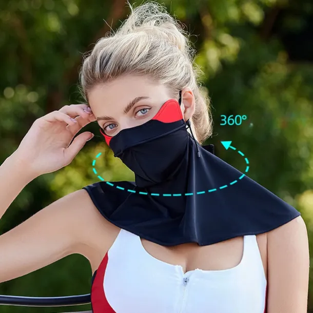 Color Sunscreen Mask For Women, Ice Silk Uv Protection, Neck And Eye Protection, Breathable Full Face Sunscreen Mask For Driving And Cycling