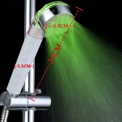 3-Color Temperature Sensitive LED Color Changing Hand Shower