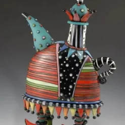 COLORFUL CREATIVE TEAPOT DECORATION, Colorful Resin Teapot Home rnaments