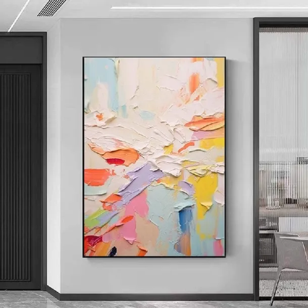 Colorful Knife Painting Large handmade Colorful Abstract Painting Textured Abstract Painting Hand-Painted Abstract Art colorful painting Large Canvas Art Modern Art painting