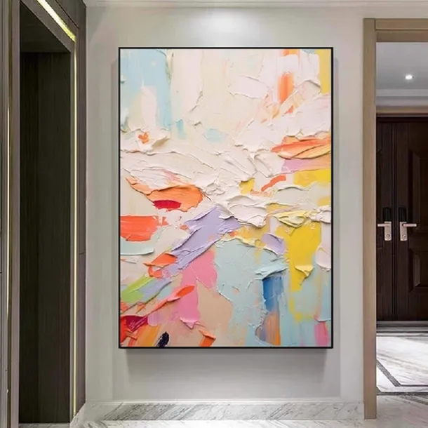 Colorful Knife Painting Large handmade Colorful Abstract Painting Textured Abstract Painting Hand-Painted Abstract Art colorful painting Large Canvas Art Modern Art painting