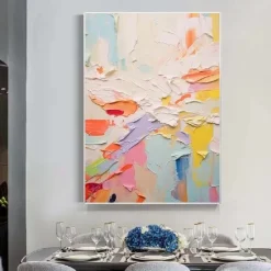 Colorful Knife Painting Large handmade Colorful Abstract Painting Textured Abstract Painting Hand-Painted Abstract Art colorful painting Large Canvas Art Modern Art painting