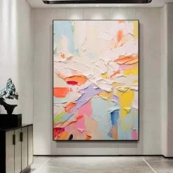 Colorful Knife Painting Large handmade Colorful Abstract Painting Textured Abstract Painting Hand-Painted Abstract Art colorful painting Large Canvas Art Modern Art painting