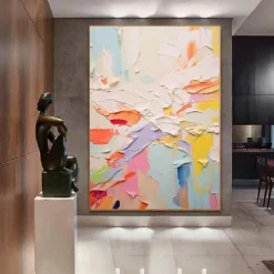 Colorful Knife Painting Large handmade Colorful Abstract Painting Textured Abstract Painting Hand-Painted Abstract Art colorful painting Large Canvas Art Modern Art painting