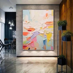 Colorful Knife Painting Large handmade Colorful Abstract Painting Textured Abstract Painting Hand-Painted Abstract Art colorful painting Large Canvas Art Modern Art painting