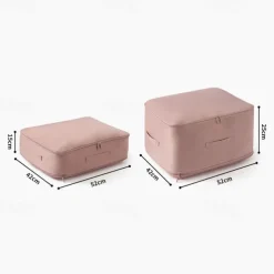 Comforter Storage Bags Ultra Space Saving Self Compression Organizer, Storage Bags for Blankets,Comforters, ClothesHeavy Duty Moving Bags, Storage Tote for Space Saving