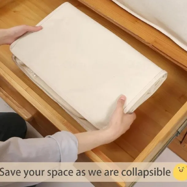 Comforter Storage Bags Ultra Space Saving Self Compression Organizer, Storage Bags for Blankets,Comforters, ClothesHeavy Duty Moving Bags, Storage Tote for Space Saving